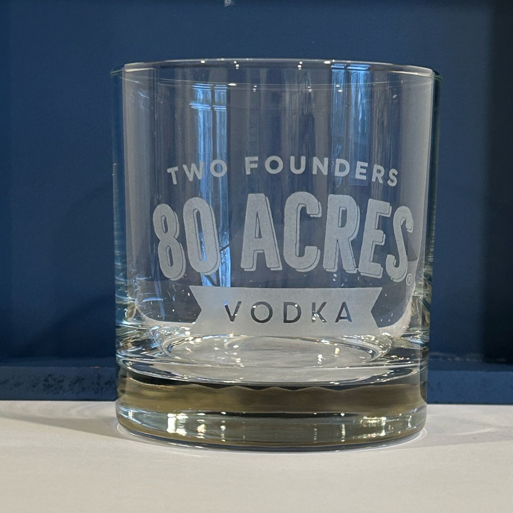 80 Acres Two Founders Vodka Glass